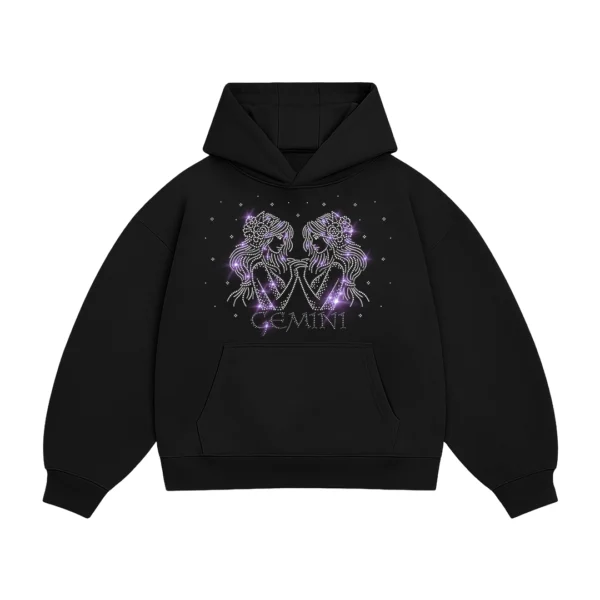 Bluza oversize z twoim zodiakiem basic od Zodiacan, streetwear z motywem zodiaku