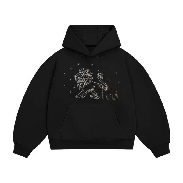 Bluza oversize z Twoim zodiakiem kryształki, Zodiacan, streetwear z motywem zodiaku