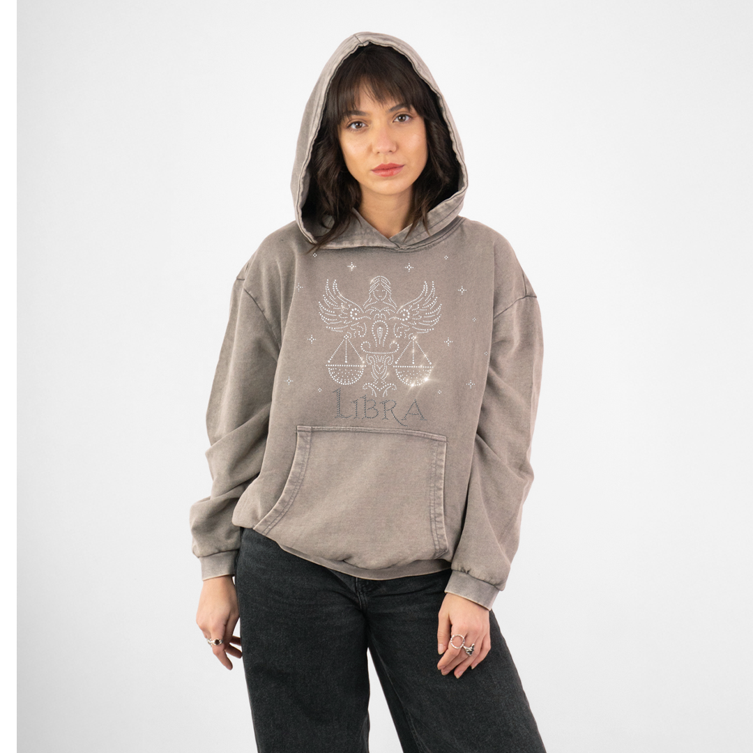 Bluza Vintage LIBRA Waga (Szara)