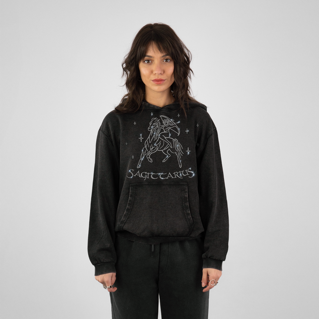 Bluza Vintage SAGITTARIUS Strzelec (Czarna)