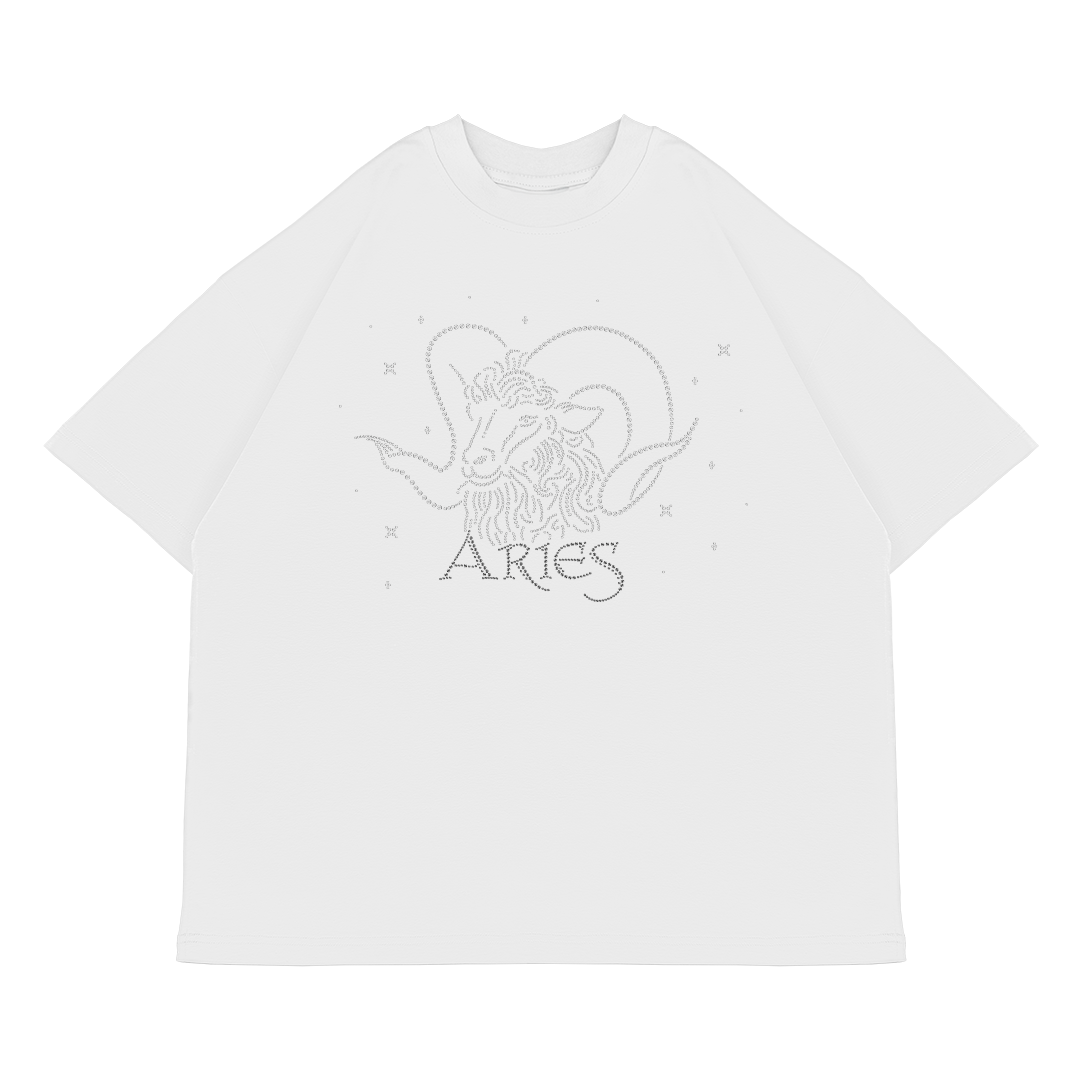 Koszulka Oversize ARIES Baran [Biała]