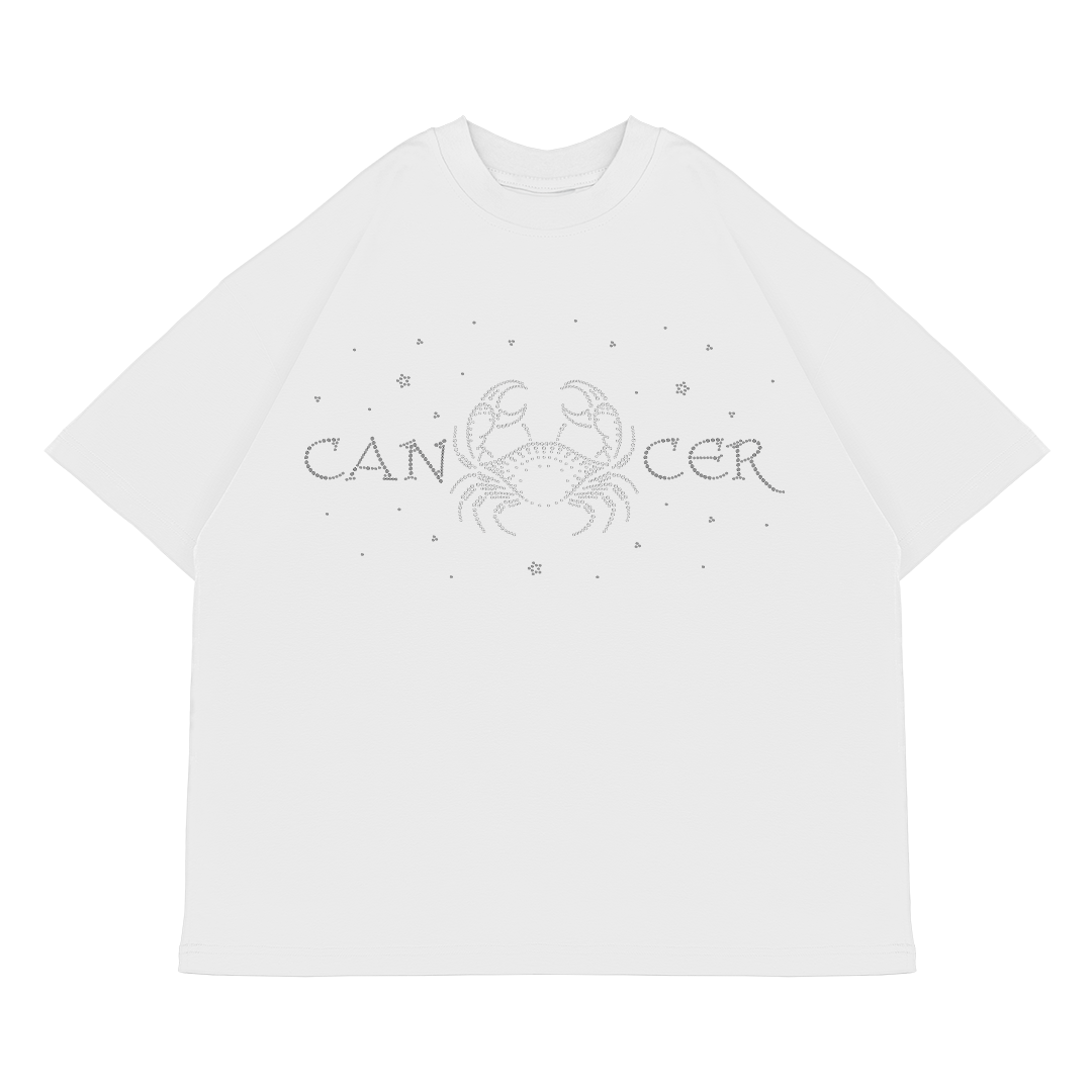 Koszulka Oversize CANCER Rak [Biała]