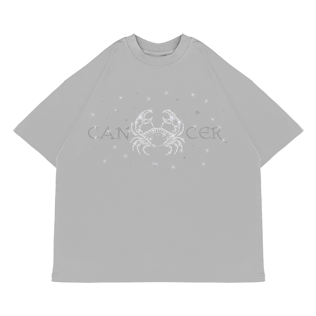 Koszulka Oversize CANCER Rak [Szara]