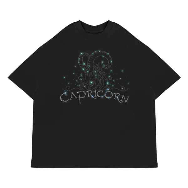 Koszulka oversize CAPRICORN Koziorożec od Zodiacan, streetwear z motywem zodiaku