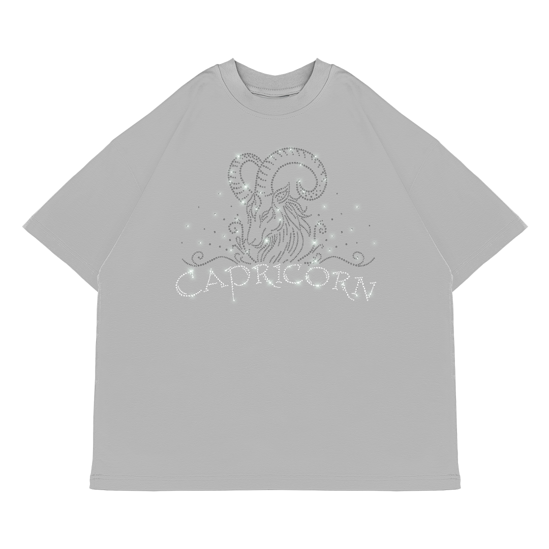 Koszulka Oversize CAPRICORN Koziorożec [Szara]
