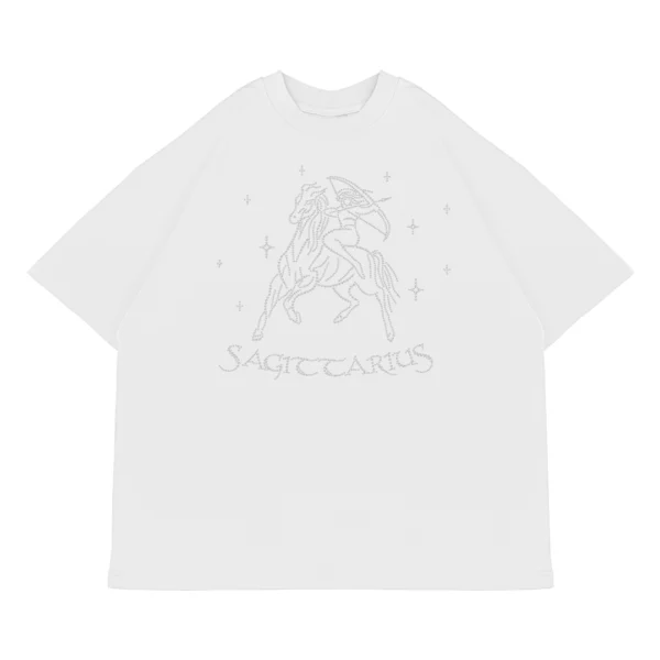 Koszulka oversize SAGITTARIUS Strzelec od Zodiacan, streetwear z motywem zodiaku