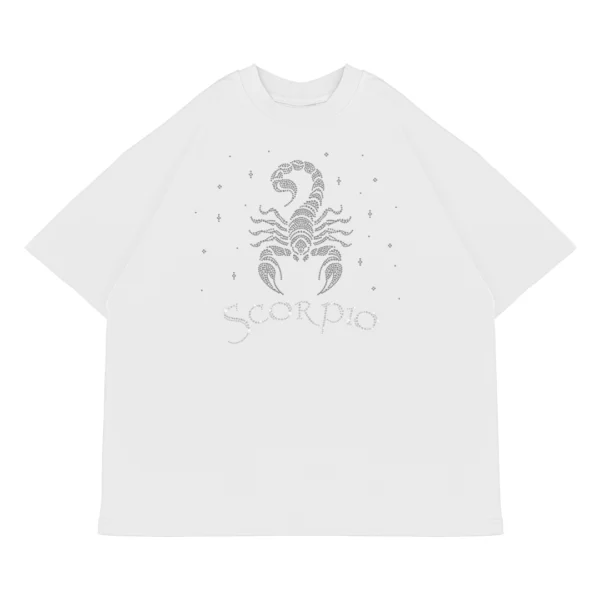 Koszulka oversize SCORPIO Skorpion od Zodiacan, streetwear z motywem zodiaku