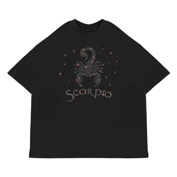 Koszulka oversize SCORPIO Skorpion od Zodiacan, streetwear z motywem zodiaku
